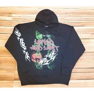 Fashion Nova Hoodie Women's Size XL Black Love Or Lost Hooded Sweatshirt NWOT